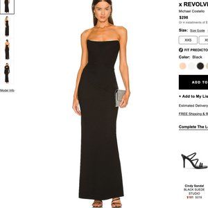 Michael Costello x REVOLVE Briggs Gown - Black